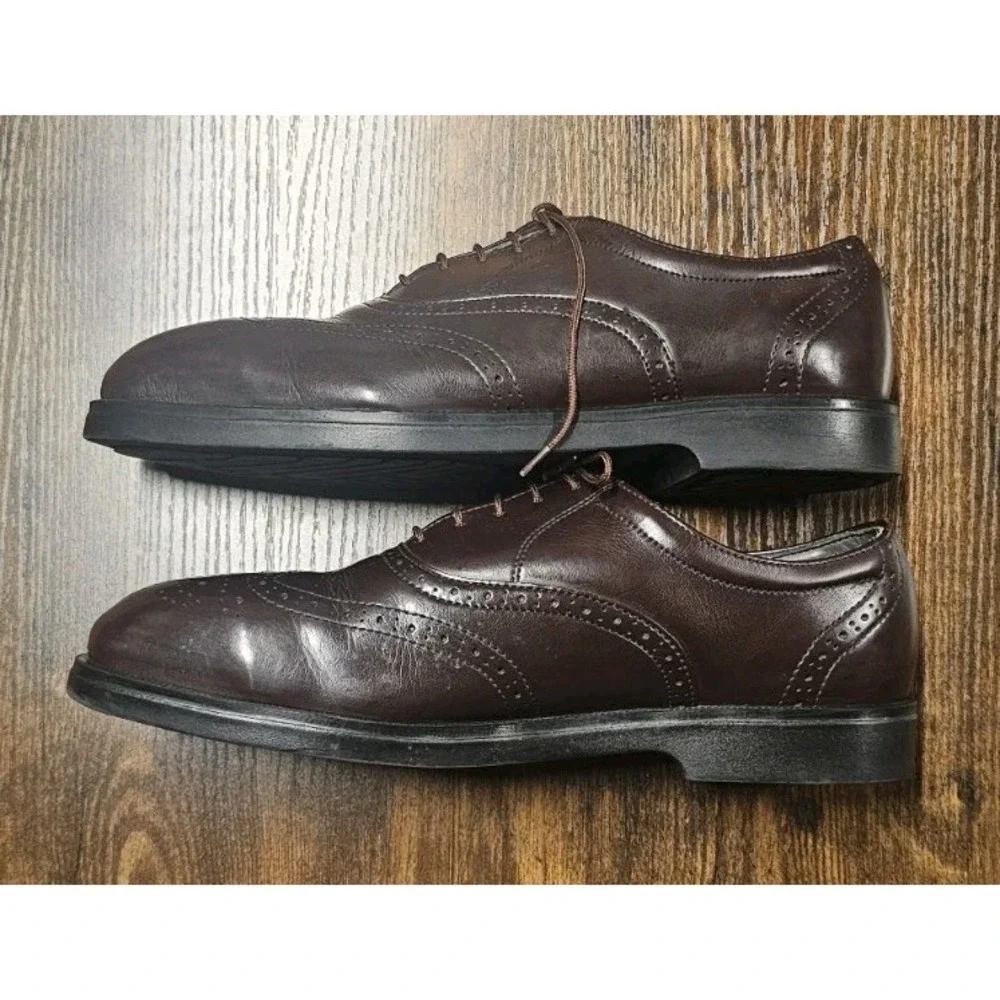 RED WING SHOES Men's Dark Brown Wingtip Dress Shoes, Size 10 D Men's Work Shoes